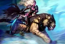 women world of warcraft tigers fantasy art swords night elf sabertooth 1280x1024 wallpaper Art HD Wallpaper